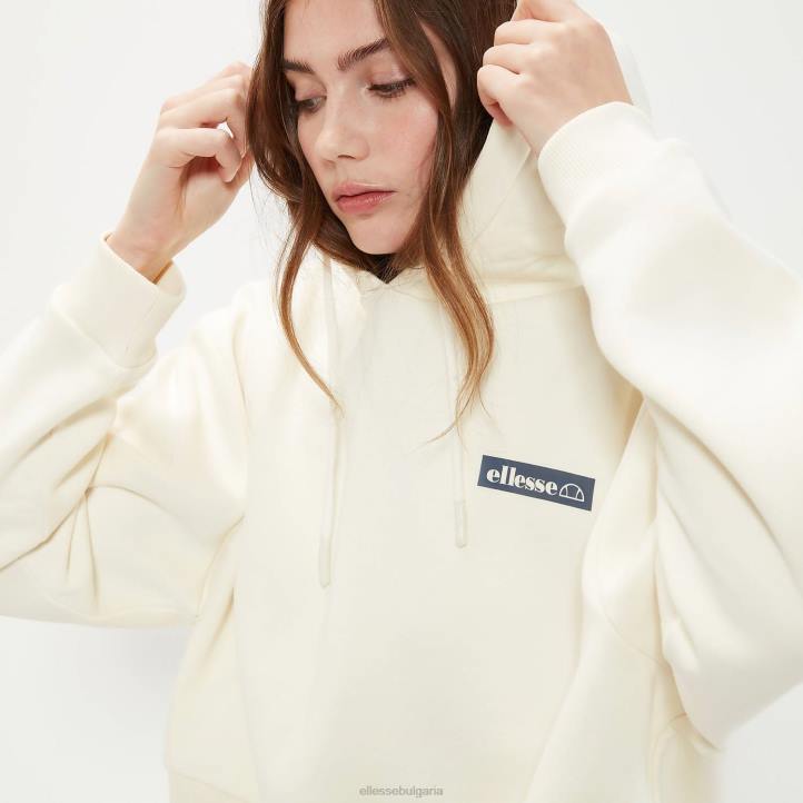 Ellesse Жени cria crop hoody мръсно бяло облекло 80BR42