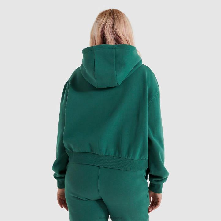 Ellesse Жени ramo съкратена качулка тъмнозелено облекло 80BR179