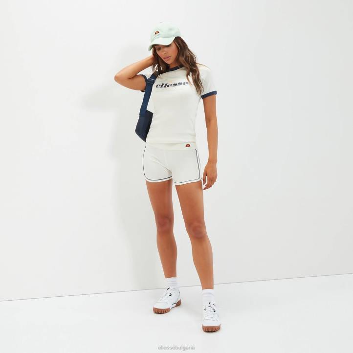 Ellesse Жени избягвам кратко мръсно бяло облекло 80BR129