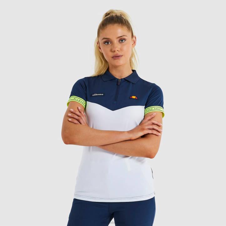 Ellesse Жени митро поло тениска бяло облекло 80BR235