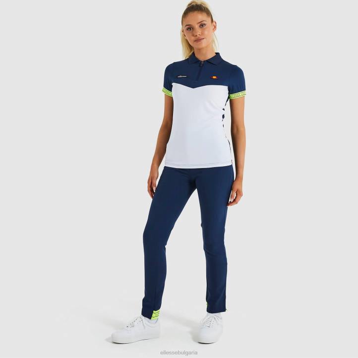 Ellesse Жени митро поло тениска бяло облекло 80BR235