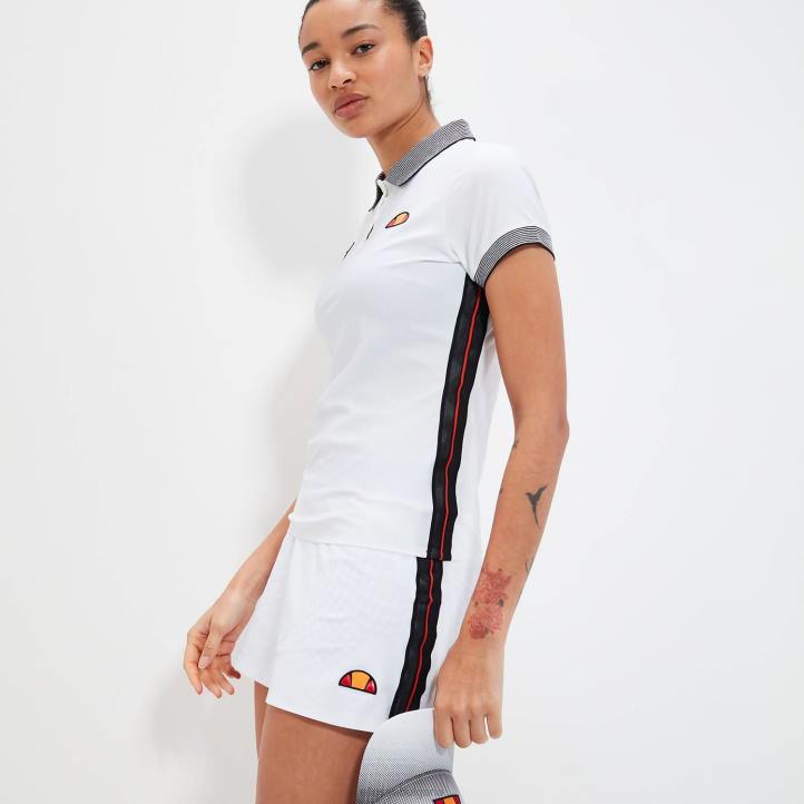 Ellesse Жени бериенско поло бяло облекло 80BR83