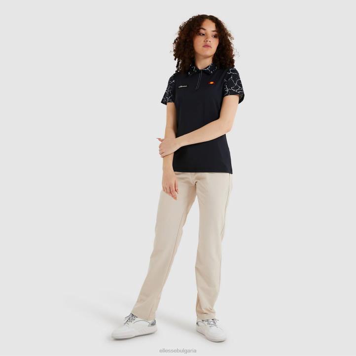 Ellesse Жени поло тениска rique черен облекло 80BR229