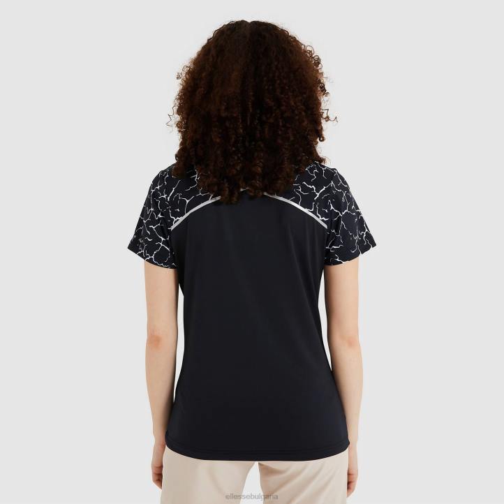 Ellesse Жени поло тениска rique черен облекло 80BR229