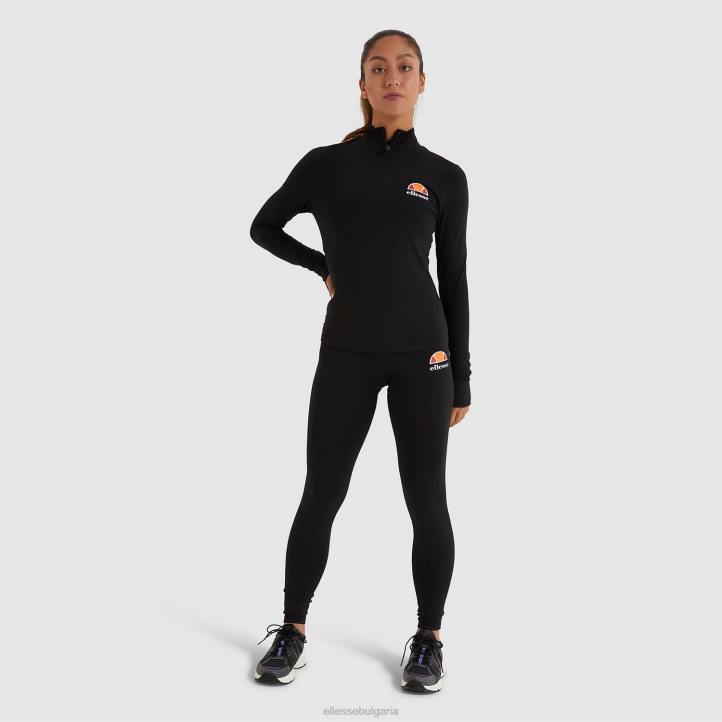 Ellesse Жени горнище софира 1/4 с цип черен облекло 80BR96