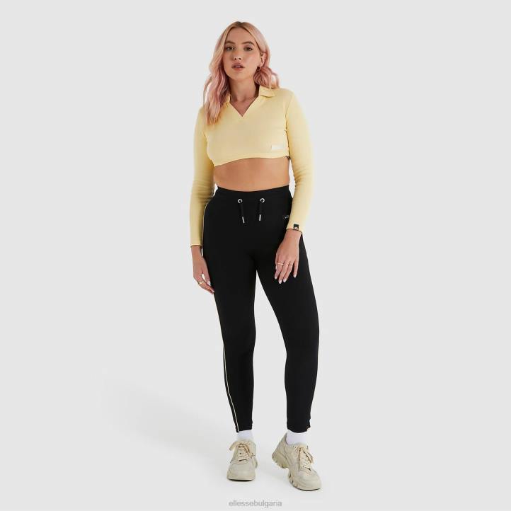 Ellesse Жени изрязана тениска на хари светло жълто облекло 80BR198