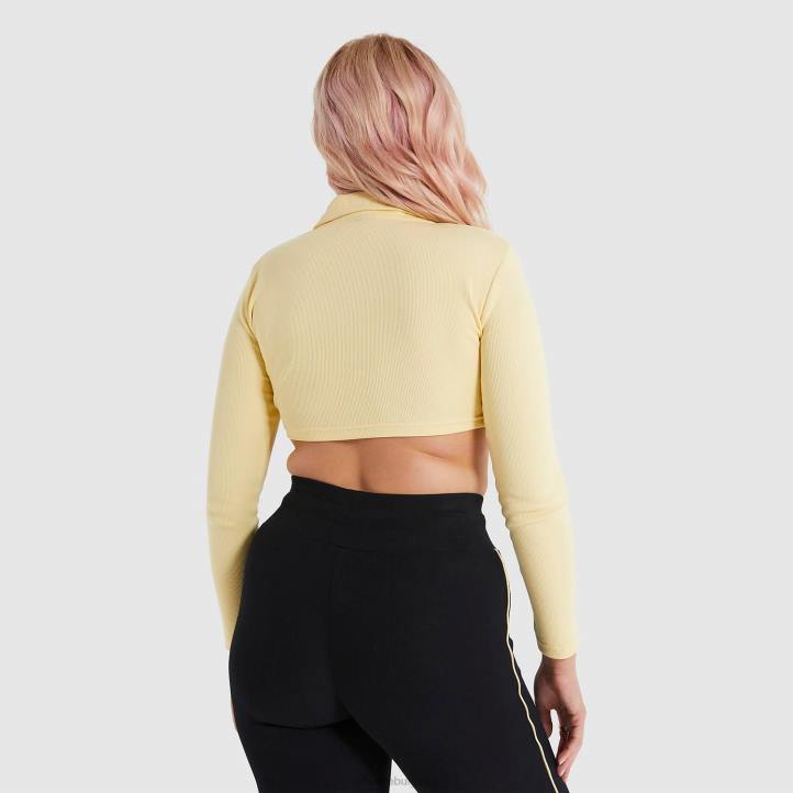Ellesse Жени изрязана тениска на хари светло жълто облекло 80BR198
