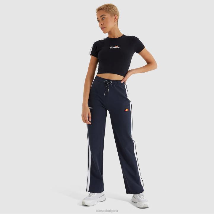 Ellesse Жени латус изрязана тениска черен облекло 80BR206