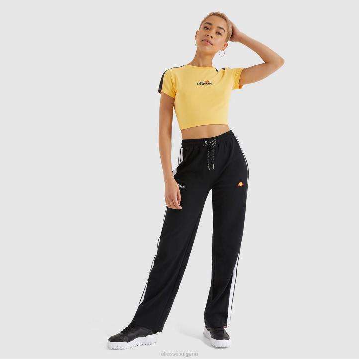 Ellesse Жени латус изрязана тениска жълто облекло 80BR208