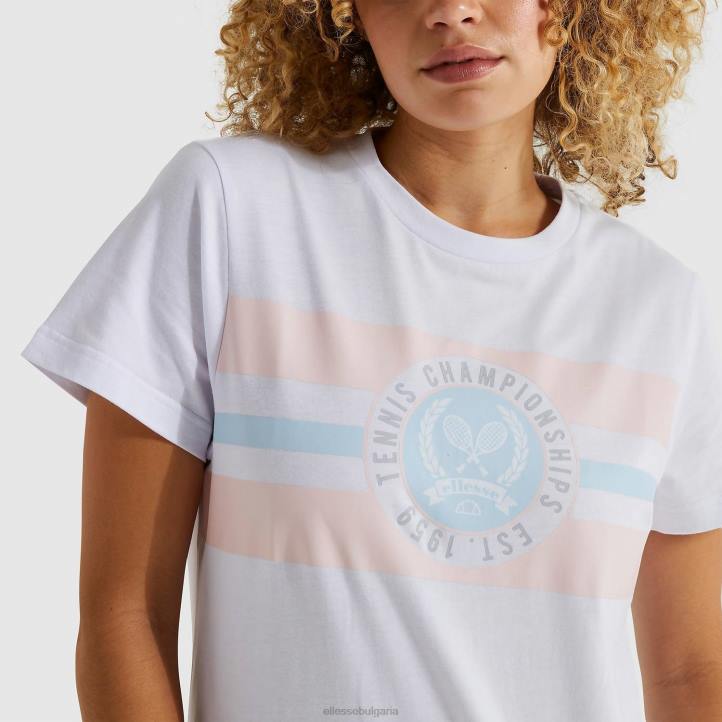 Ellesse Жени магли тениска бяло облекло 80BR236