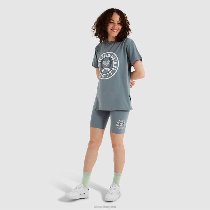 Ellesse Жени стразова тениска зелено облекло 80BR237