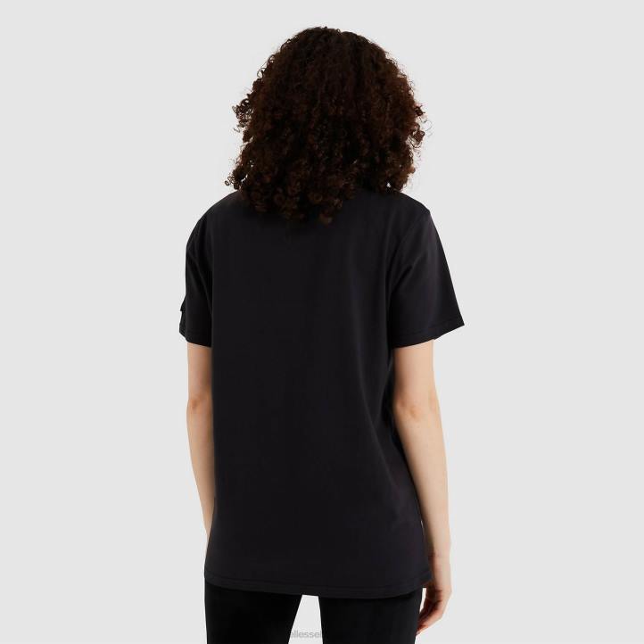 Ellesse Жени миреса тениска измита черен облекло 80BR238