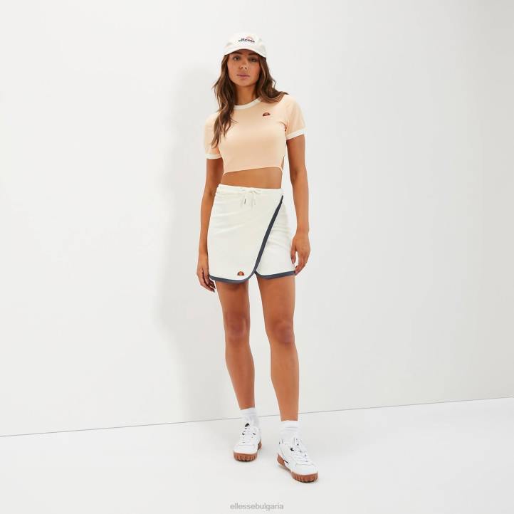 Ellesse Жени изрязана тениска светло оранжево облекло 80BR55