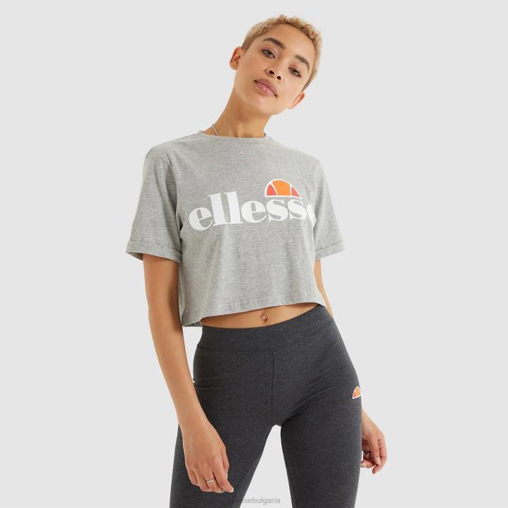 Ellesse Жени изрязана тениска alberta сив мергел облекло 80BR69