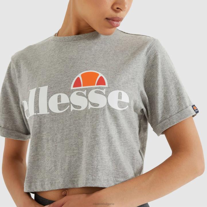 Ellesse Жени изрязана тениска alberta сив мергел облекло 80BR69