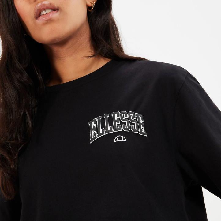 Ellesse Жени тениска beneventi croppd черен облекло 80BR57