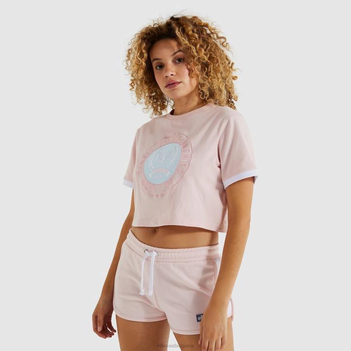Ellesse Жени изрязана розова тениска classio светло розово облекло 80BR224