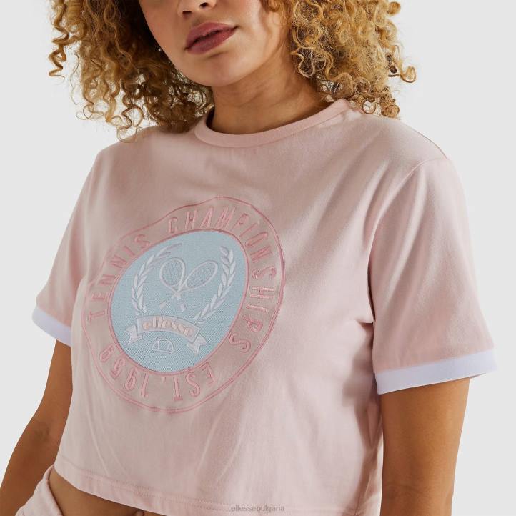 Ellesse Жени изрязана розова тениска classio светло розово облекло 80BR224