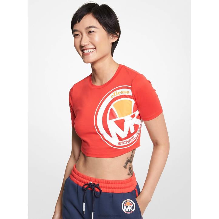 Ellesse Жени mk съкратено горнище от органичен памук лого облекло 80BR75