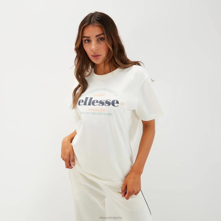 Ellesse Жени голяма тениска tovo мръсно бяло облекло 80BR58