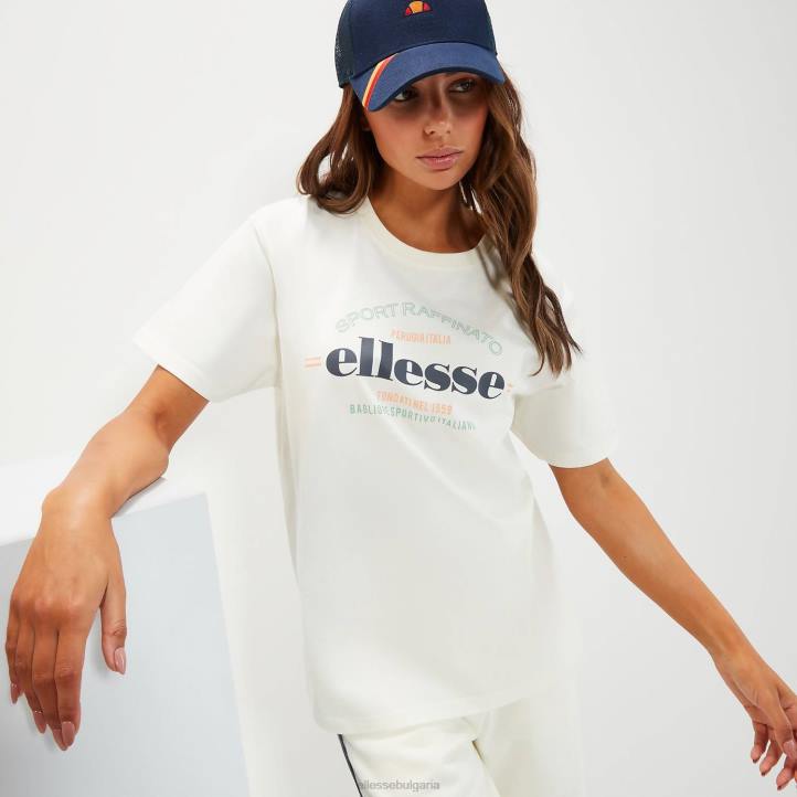 Ellesse Жени голяма тениска tovo мръсно бяло облекло 80BR58