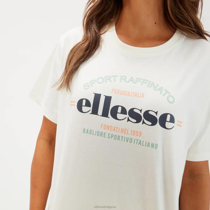 Ellesse Жени голяма тениска tovo мръсно бяло облекло 80BR58