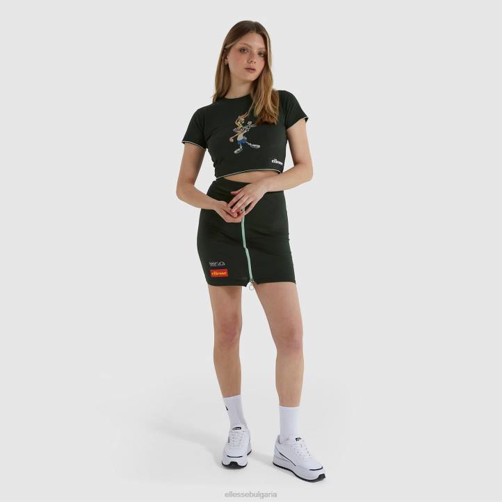 Ellesse Жени tweetest изрязана тениска зелено облекло 80BR231