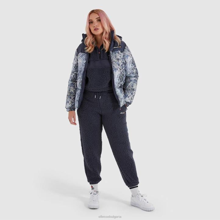 Ellesse Жени сензо подплатено яке военноморски флот облекло 80BR158