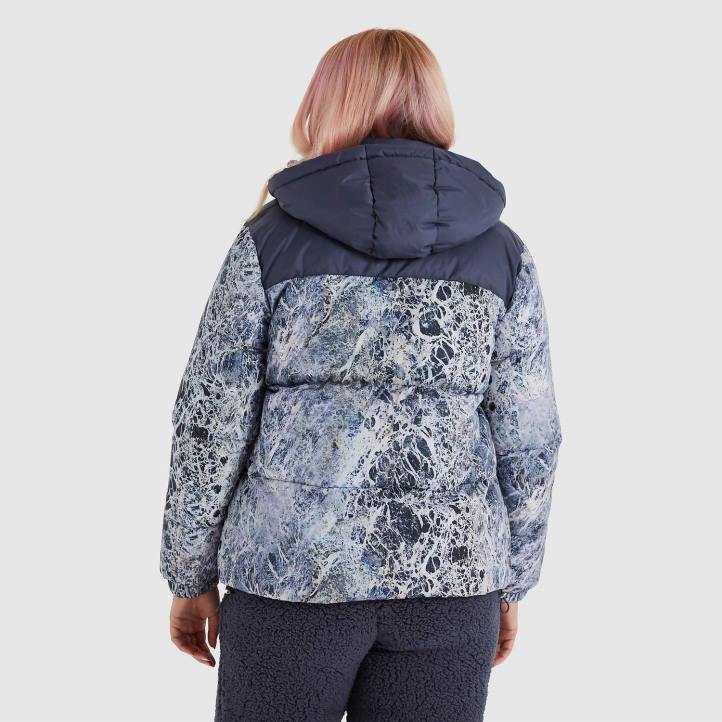 Ellesse Жени сензо подплатено яке военноморски флот облекло 80BR158