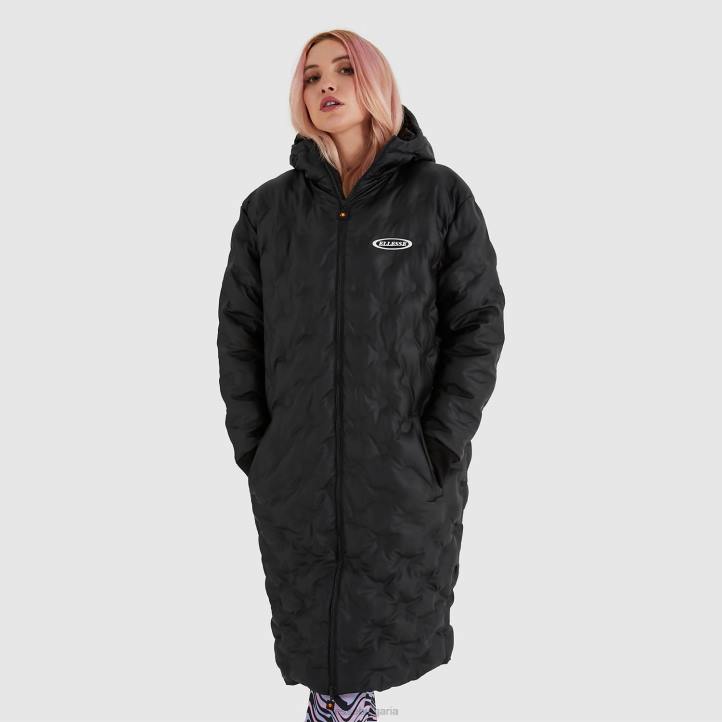 Ellesse Жени подплатено яке розанджела черен облекло 80BR166