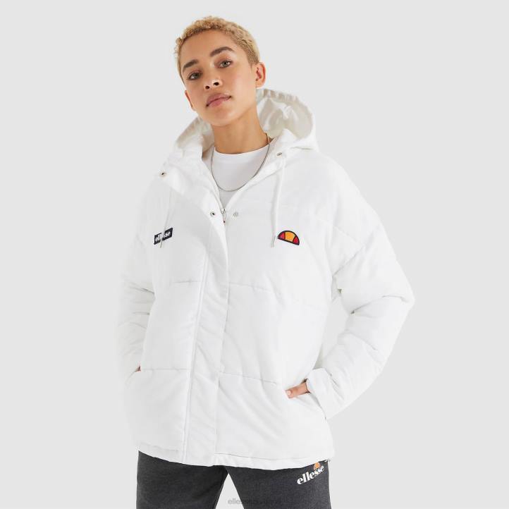 Ellesse Жени подплатено яке pejo бяло облекло 80BR2