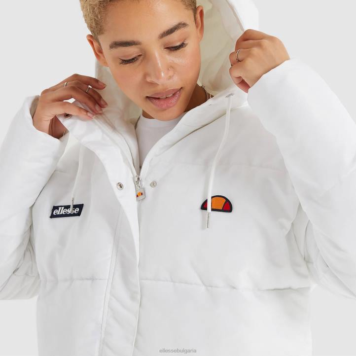 Ellesse Жени подплатено яке pejo бяло облекло 80BR2