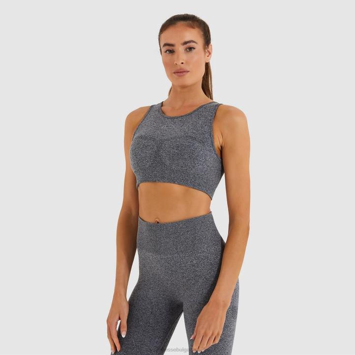 Ellesse Жени горяща съкратена жилетка сив мергел облекло 80BR200
