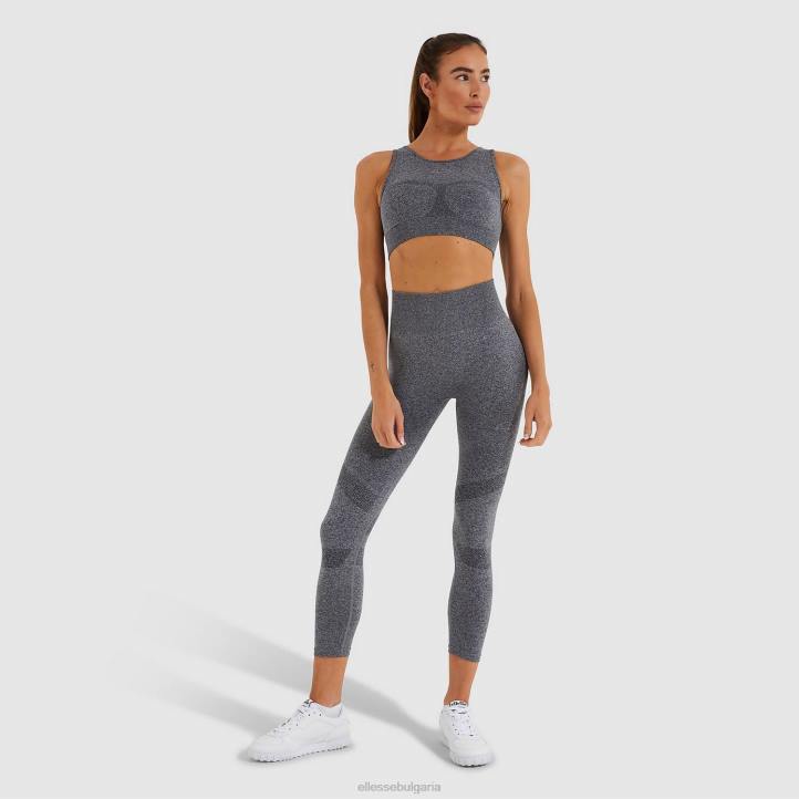 Ellesse Жени горяща съкратена жилетка сив мергел облекло 80BR200