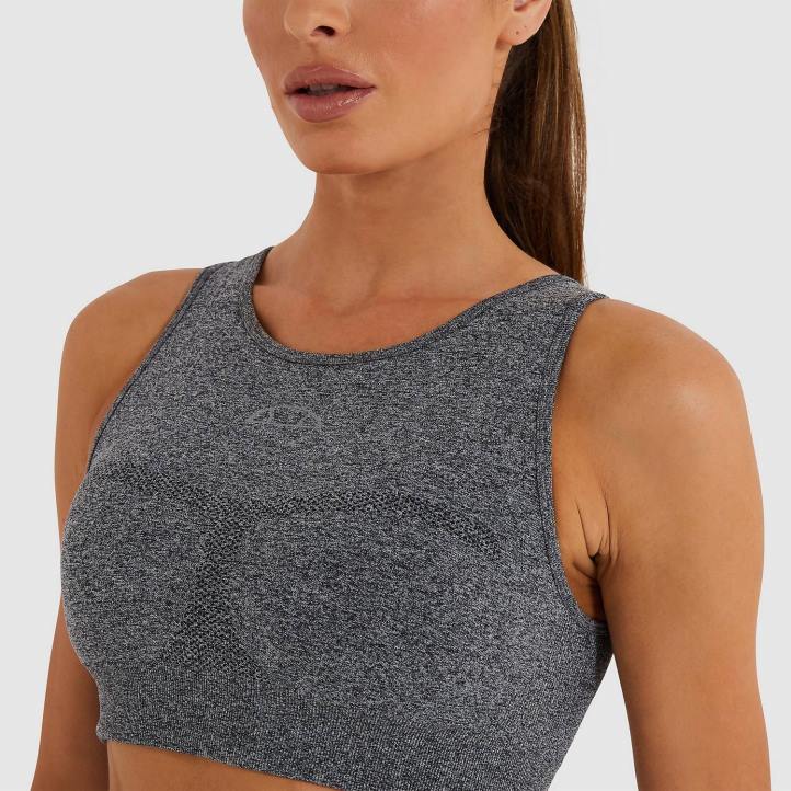 Ellesse Жени горяща съкратена жилетка сив мергел облекло 80BR200