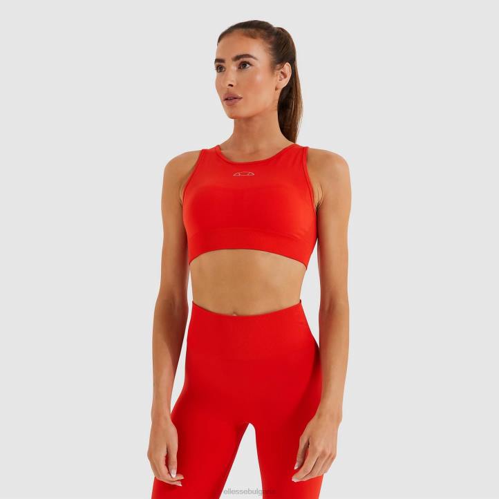 Ellesse Жени горяща съкратена жилетка оранжево облекло 80BR232