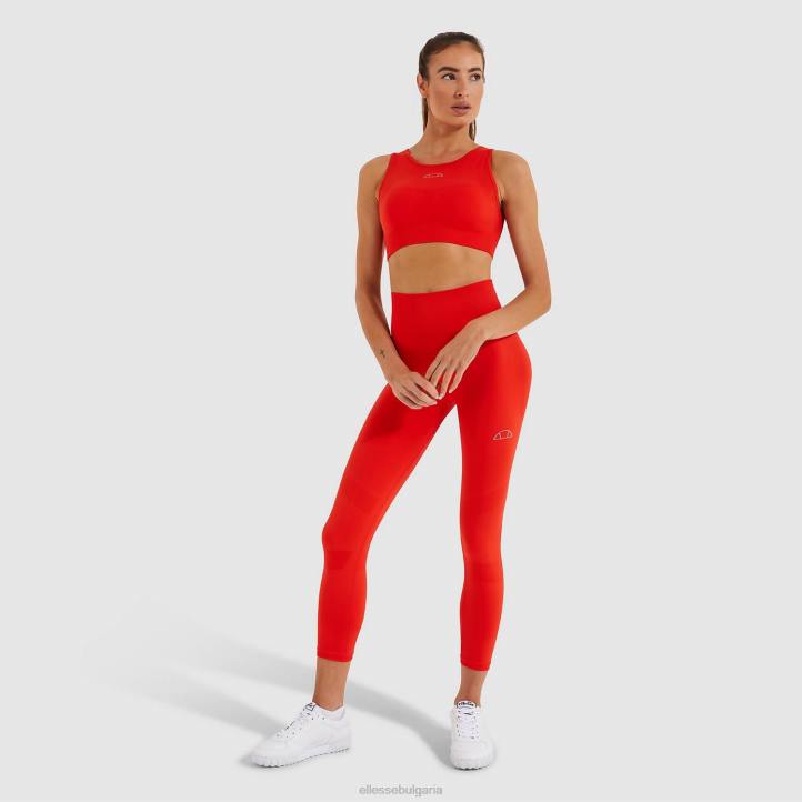 Ellesse Жени горяща съкратена жилетка оранжево облекло 80BR232