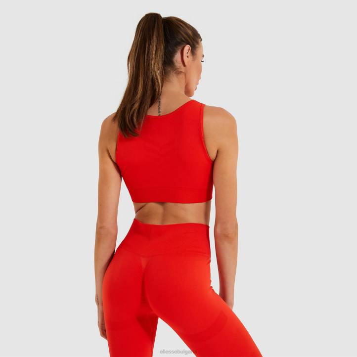 Ellesse Жени горяща съкратена жилетка оранжево облекло 80BR232