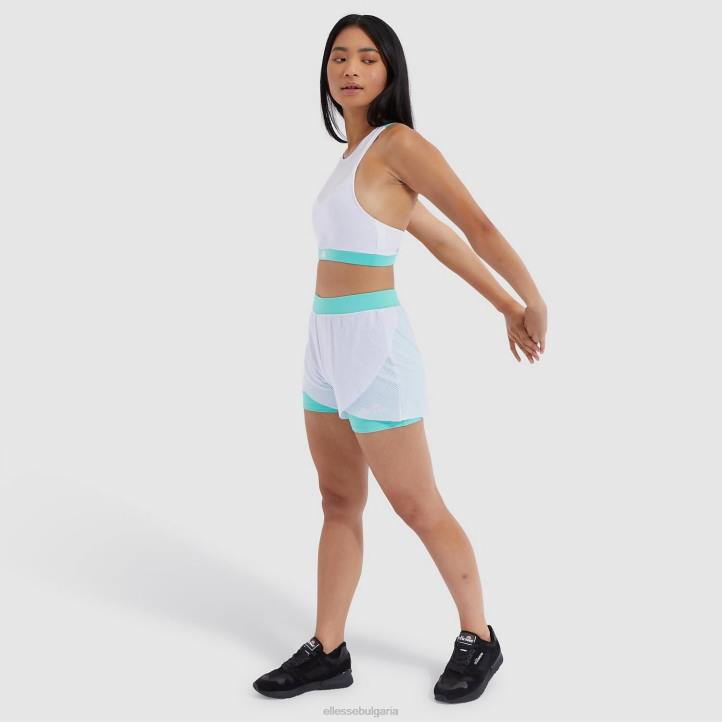 Ellesse Жени изрязана жилетка с хрисанто бяло облекло 80BR242