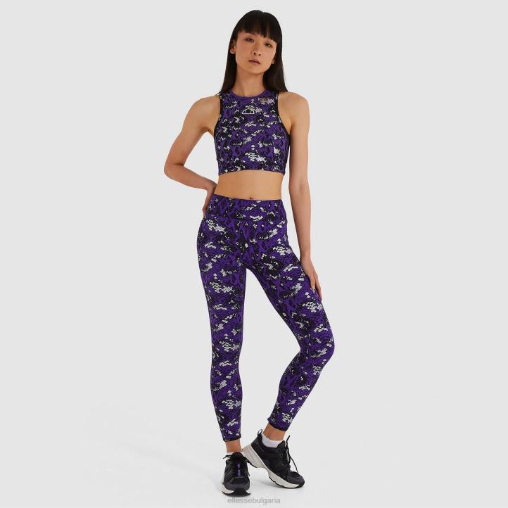 Ellesse Жени съкратена жилетка kinarva цял печат облекло 80BR199