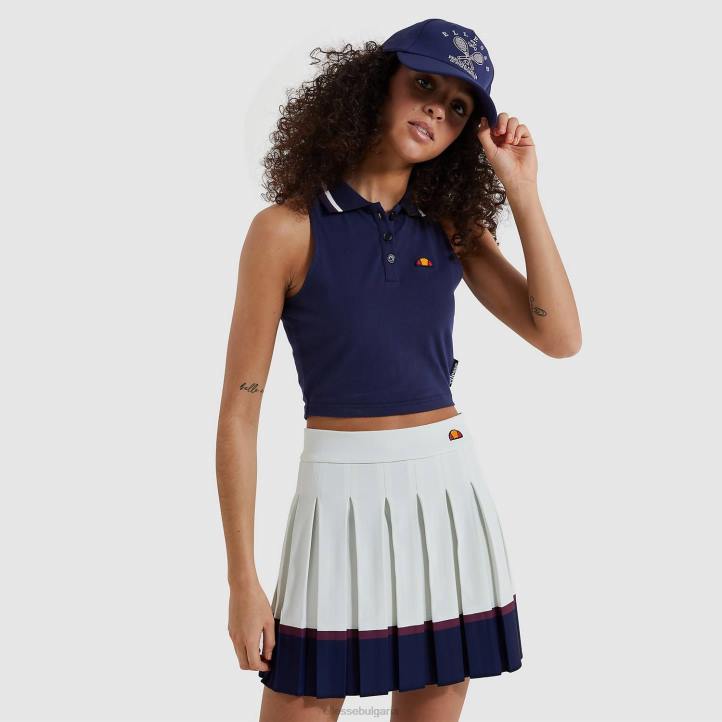 Ellesse Жени ontom съкратена жилетка военноморски флот облекло 80BR213