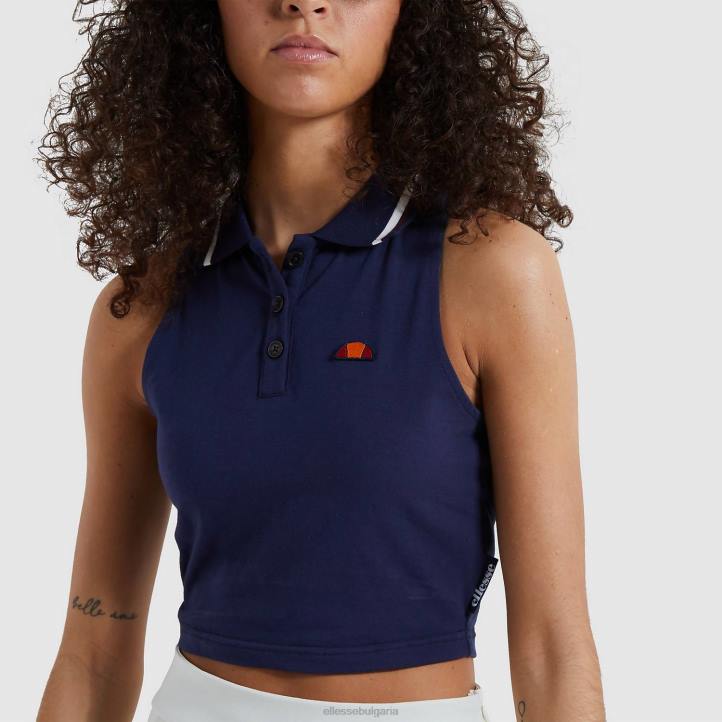 Ellesse Жени ontom съкратена жилетка военноморски флот облекло 80BR213