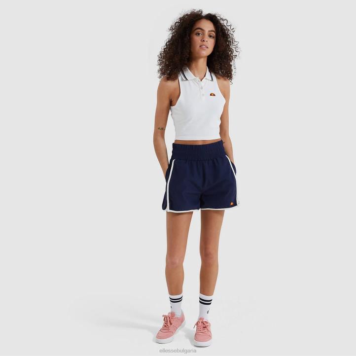 Ellesse Жени ontom съкратена жилетка мръсно бяло облекло 80BR239