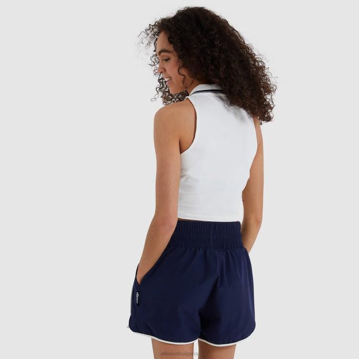 Ellesse Жени ontom съкратена жилетка мръсно бяло облекло 80BR239