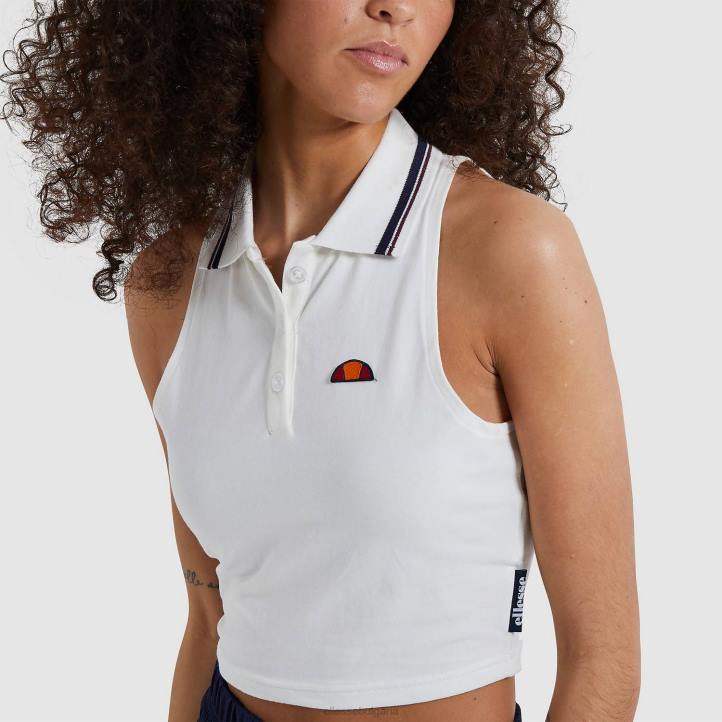 Ellesse Жени ontom съкратена жилетка мръсно бяло облекло 80BR239