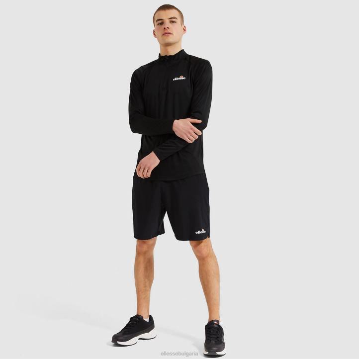 Ellesse мъже bovaro горнище с 1/2 цип черен облекло 80BR330