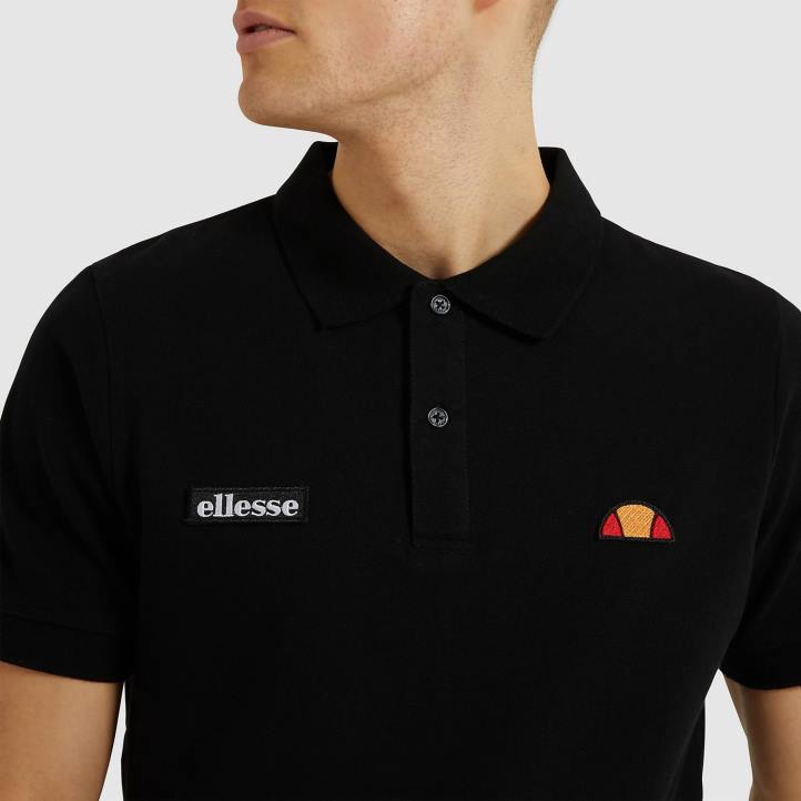 Ellesse мъже поло тениска montura черен облекло 80BR391