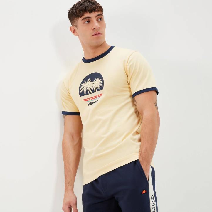 Ellesse мъже дарра тениска светло жълто облекло 80BR342