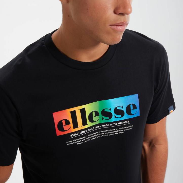 Ellesse мъже алегрио тениска черен облекло 80BR358