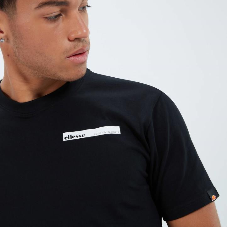 Ellesse мъже мета тениска черен облекло 80BR371